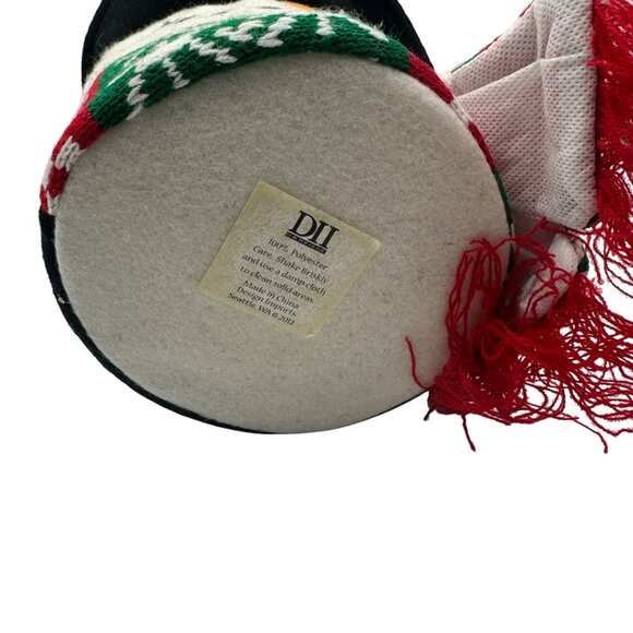 Snowman-Themed Decorative Bag With Drawstring Closure & Festive Scarf - Picture 6 of 6